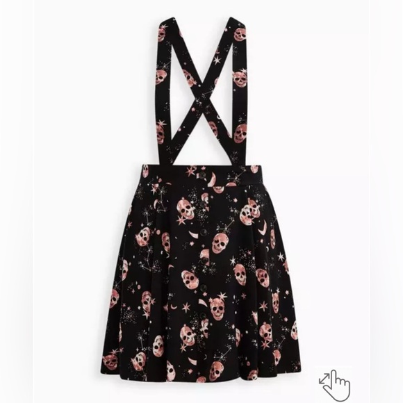 🆕 Torrid Mini Challis Skull Skirtall size 1 - Picture 3 of 9